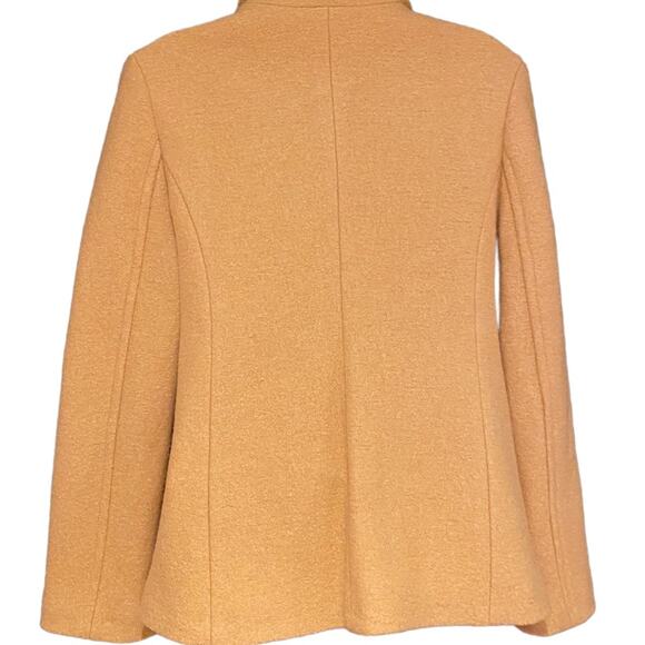 Lands End Women's 10Petite Mustard Wool Blend Jacket - Picture 3 of 8